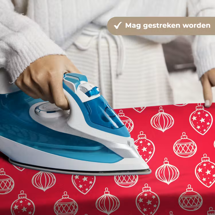 Wandkleed - Kerstbal - Rood - Wit — 6