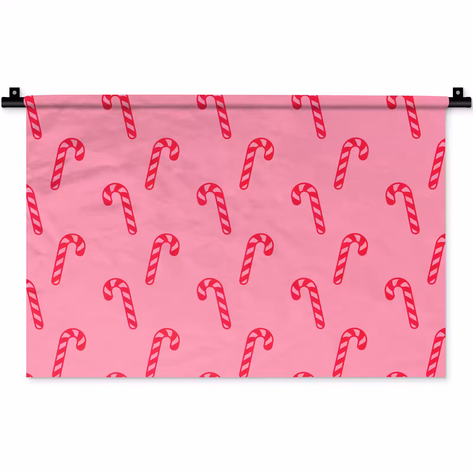Wandkleed - Kerst - Rood - Roze - Zuurstok — 1