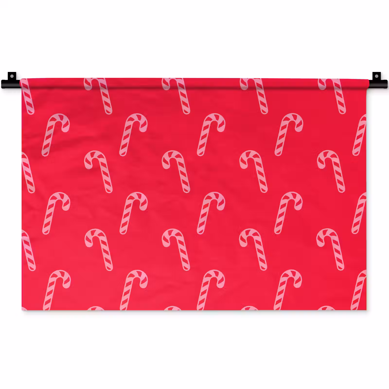 Wandkleed - Kerst - Roze - Rood - Zuurstok — 1
