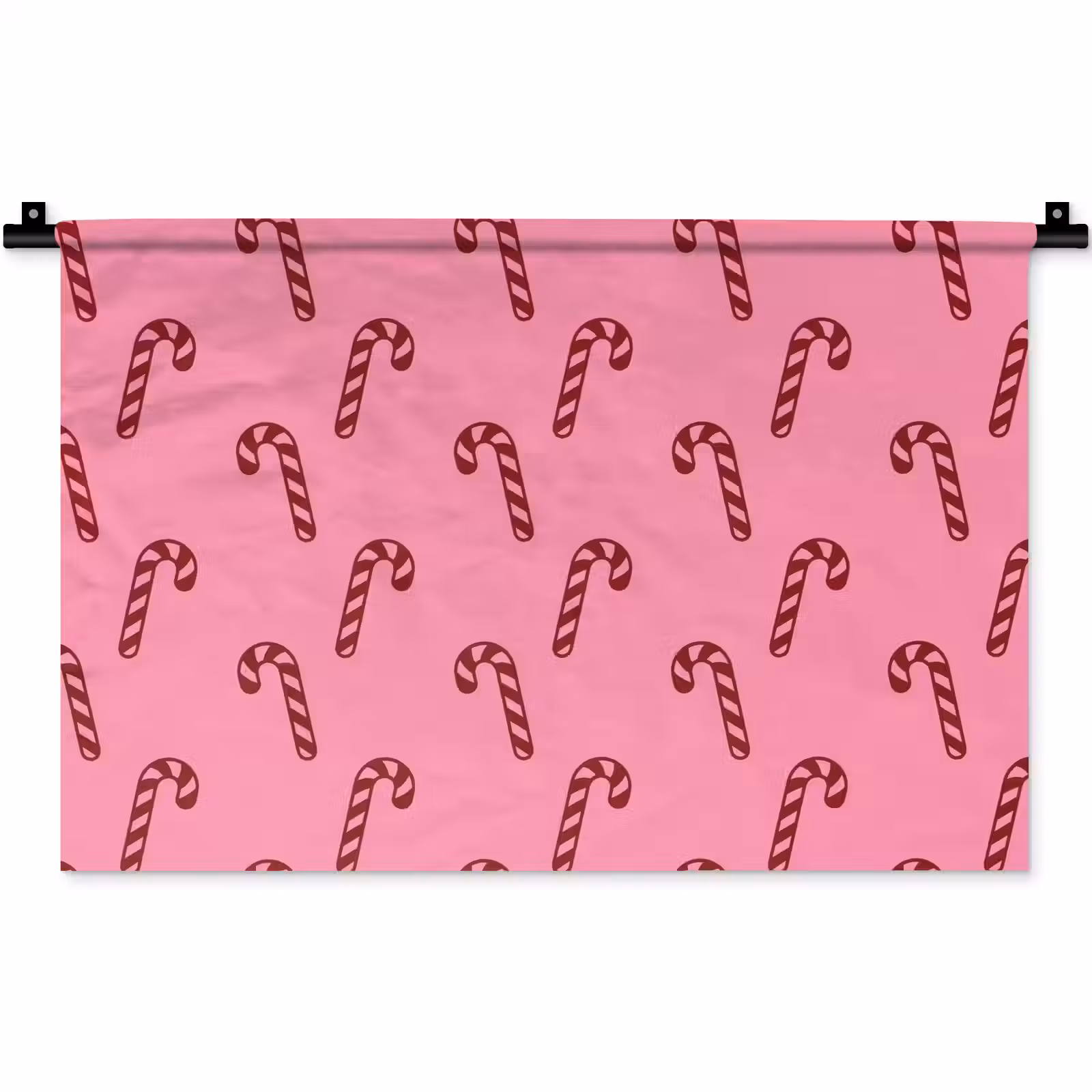 Wandkleed - Kerst - Roze - Zuurstok - Rood — 1