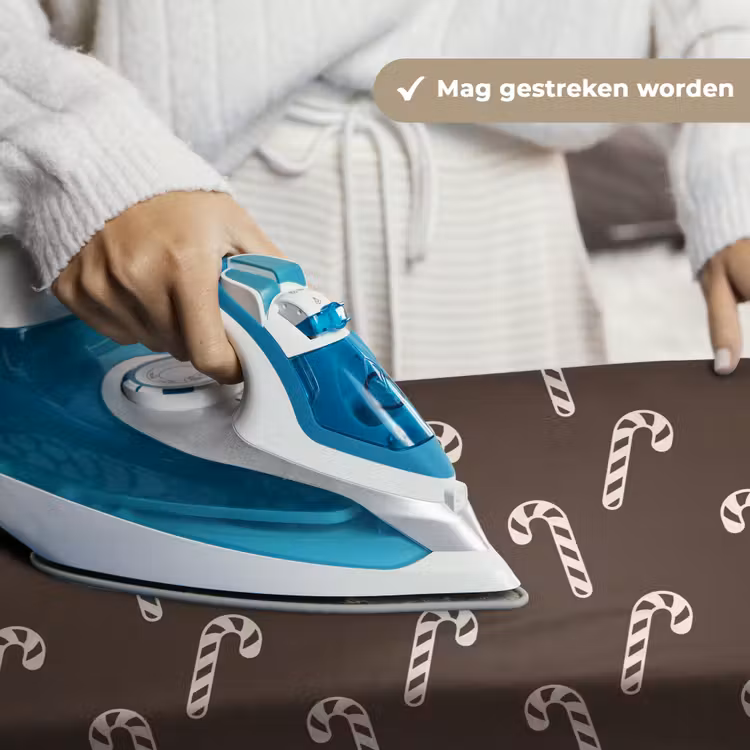 Wandkleed - Kerst - Crème - Taupe - Zuurstok — 6