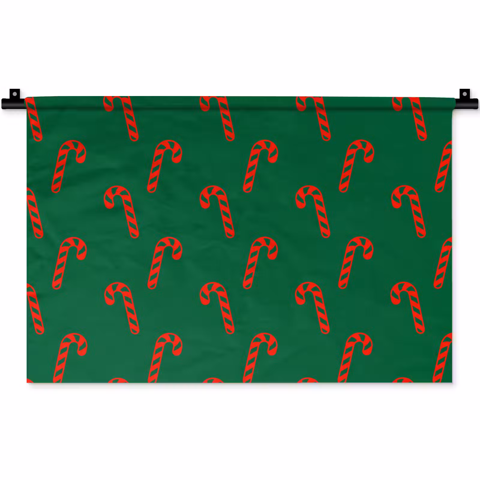 Wandkleed - Kerst - Groen - Rood - Zuurstok — 1