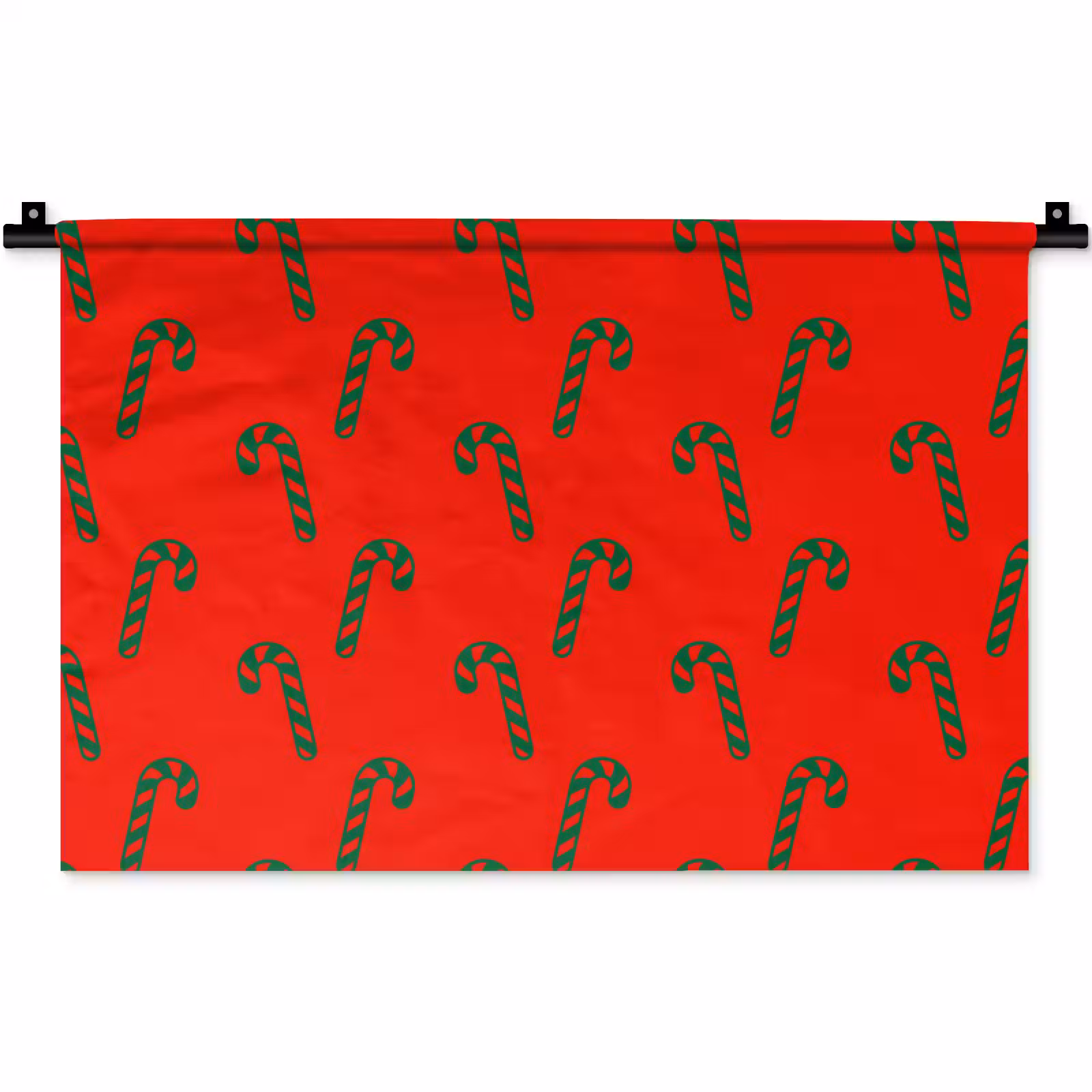 Wandkleed - Kerst - Rood - Groen - Zuurstok — 1