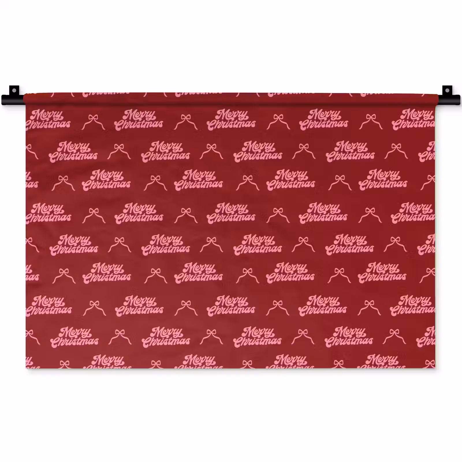 Wandkleed - Tekst - Rood - Roze - Strik — 1