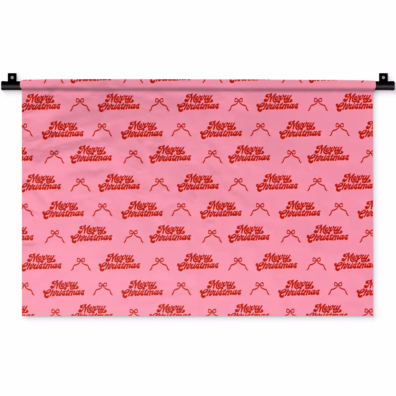 Wandkleed - Tekst - Strik - Rood - Roze — 1
