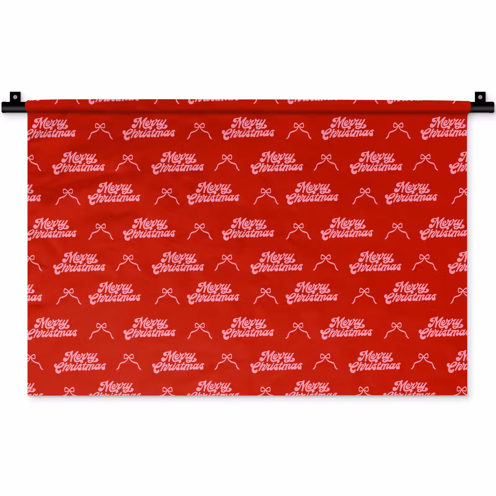 Wandkleed - Tekst - Strik - Roze - Rood — 1