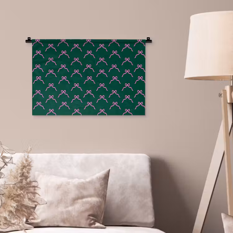 Wandkleed - Kerst - Neon - Groen - Strik — 2