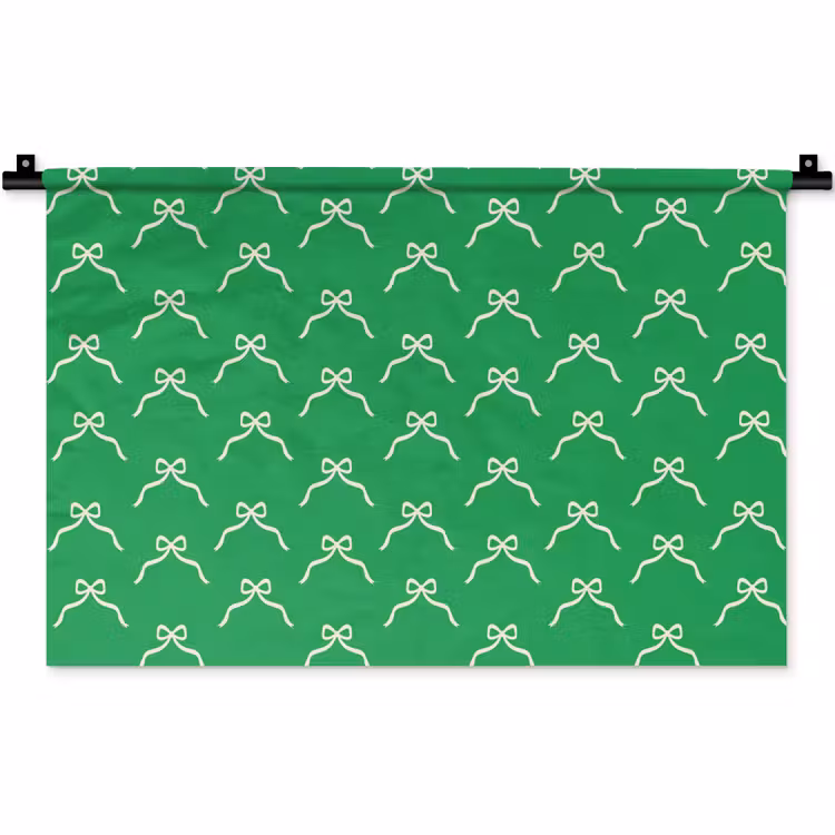 Wandkleed - Strik - Kerst - Groen - Wit — 1