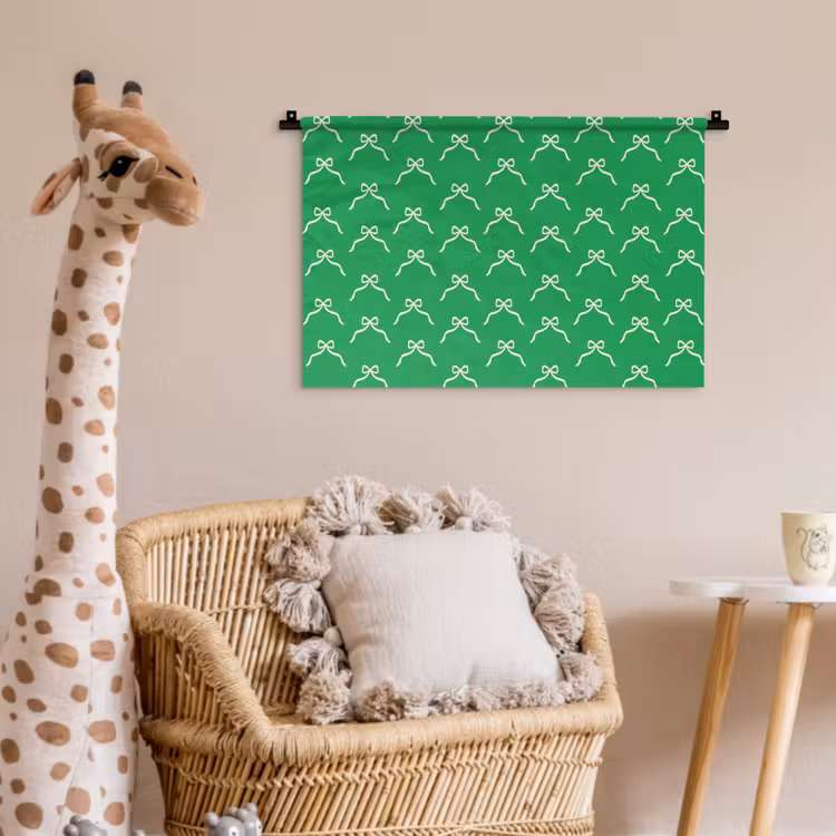 Wandkleed - Strik - Kerst - Groen - Wit — 5
