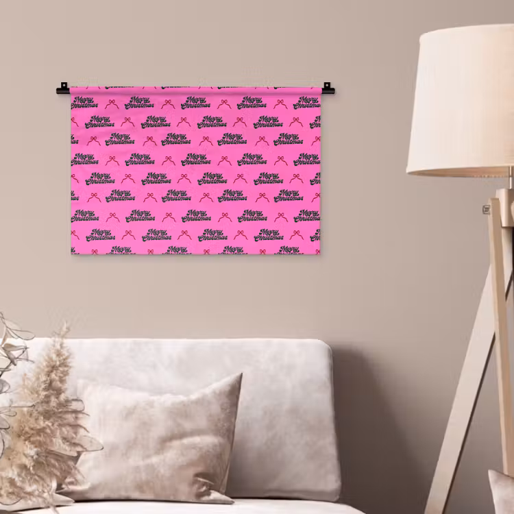 Wandkleed - Tekst - Neon - Roze - Kerst — 2