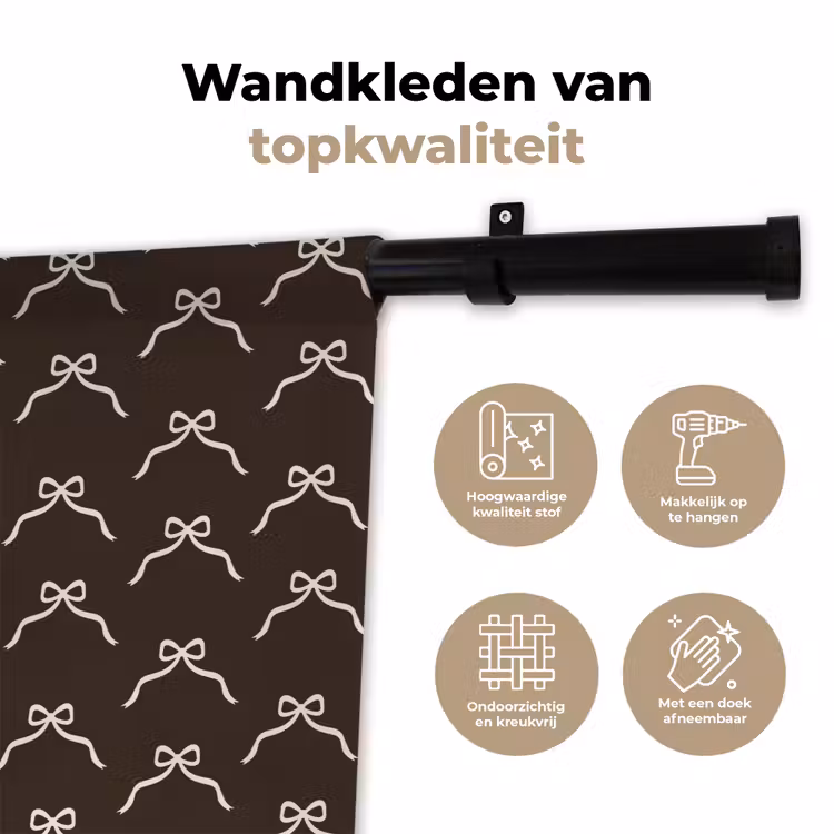 Wandkleed - Bruin - Strik - Kerst — 3