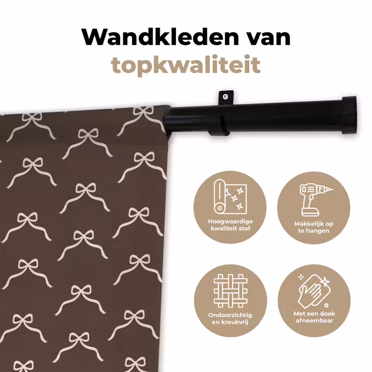 Wandkleed - Kerst - Strik - Bruin — 3