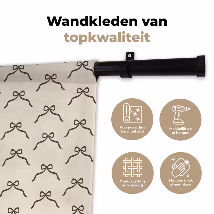 Wandkleed - Kerst - Strik - Crème — 3