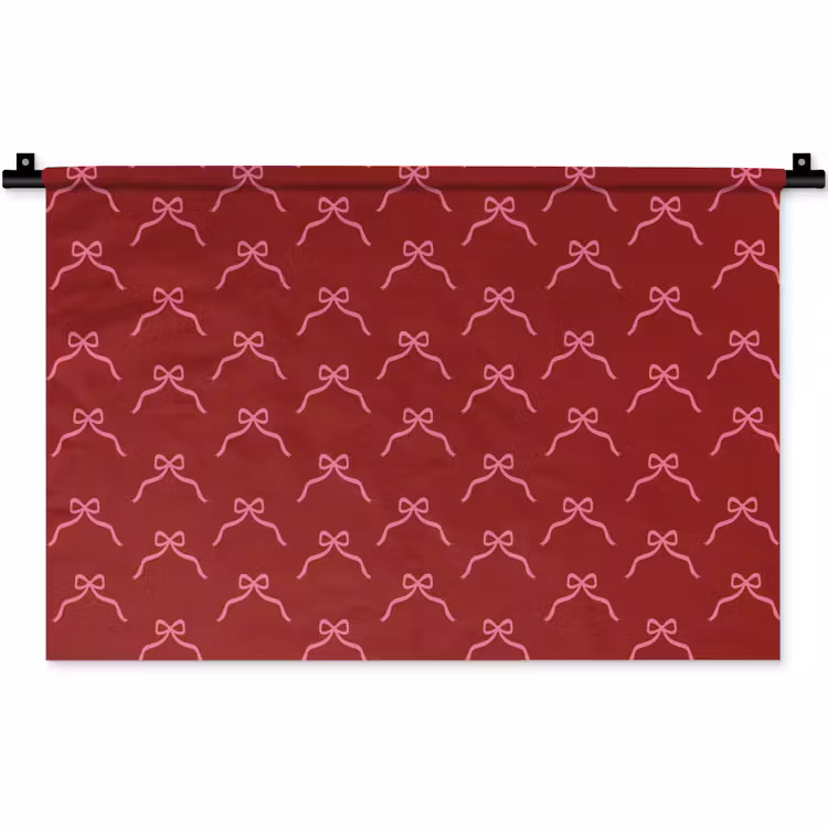 Wandkleed - Strik - Kerst - Rood - Roze — 1