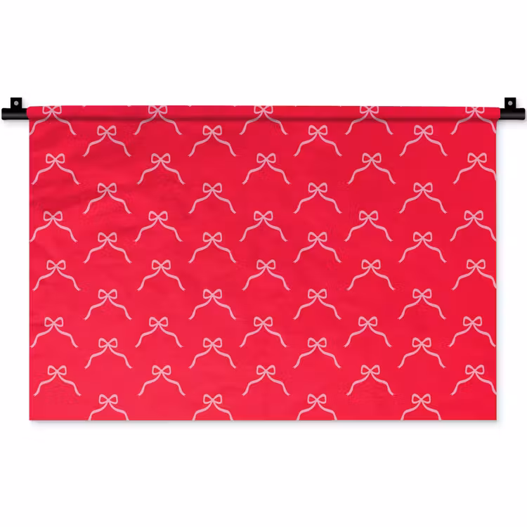 Wandkleed - Strik - Rood - Kerst — 1