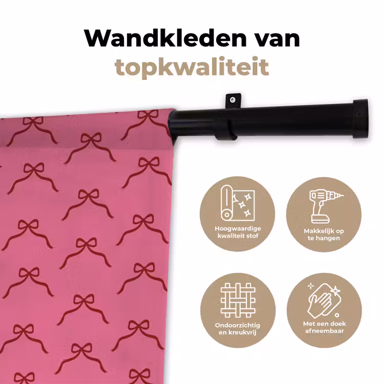 Wandkleed - Strik - Rood - Roze - Kerst — 3