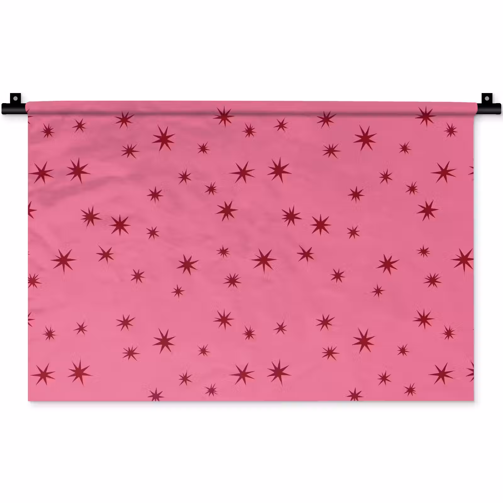 Wandkleed - Kerst - Ster - Rood - Roze — 1
