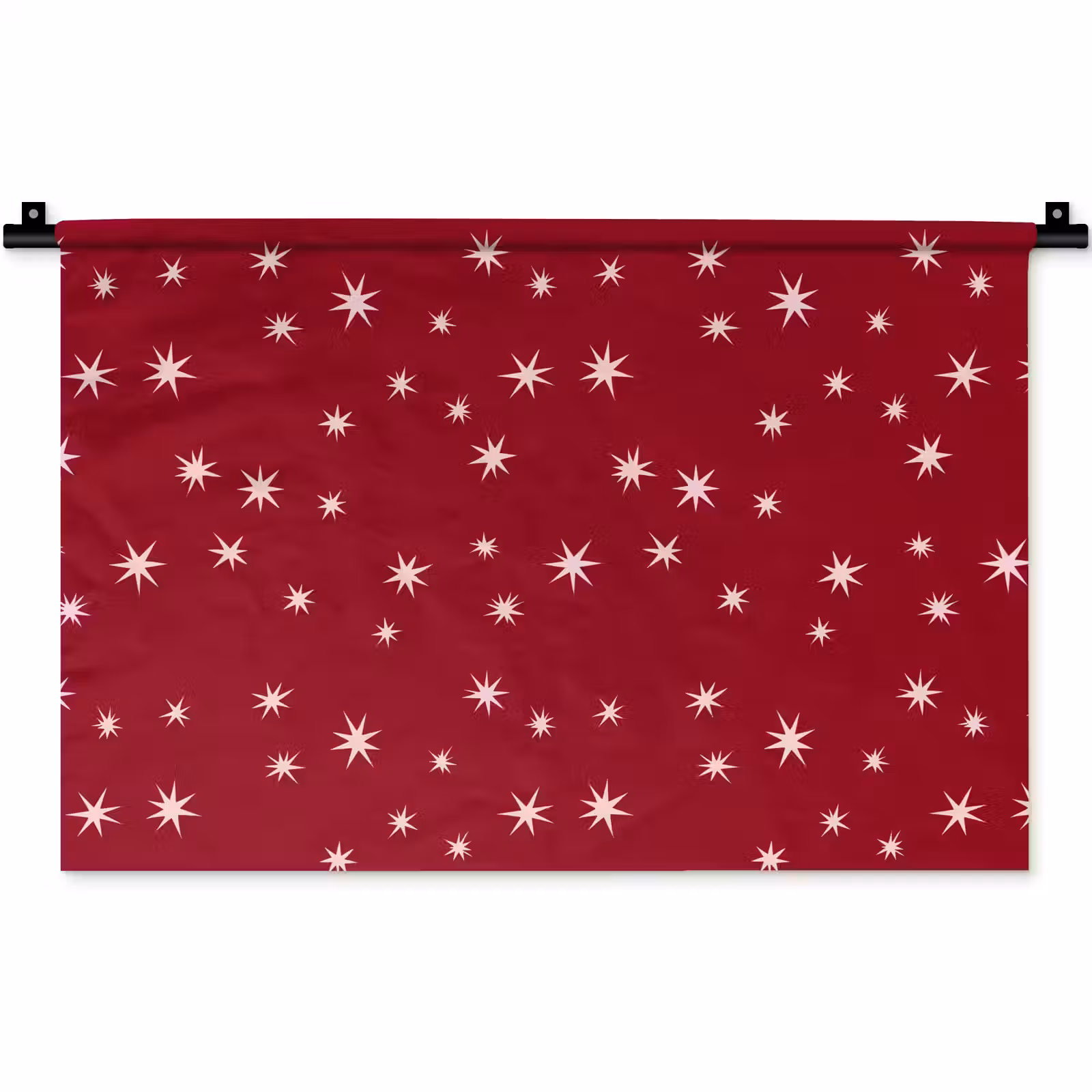 Wandkleed - Rood - Wit - Kerst - Ster — 1