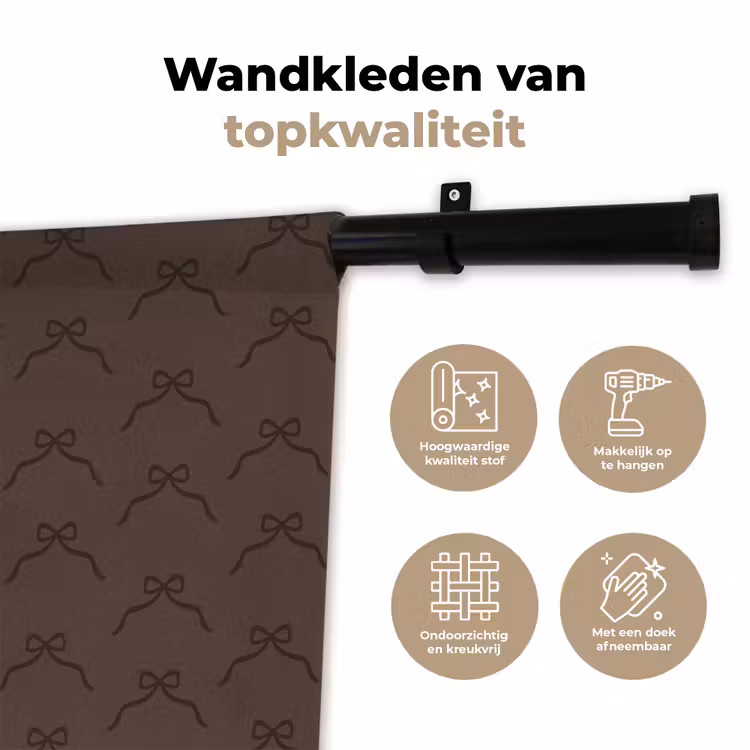 Wandkleed - Bruin - Kerst - Strik — 3