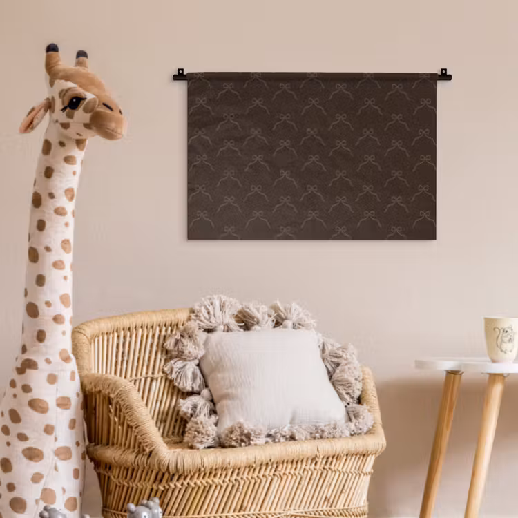 Wandkleed - Kerst - Bruin - Strik — 5