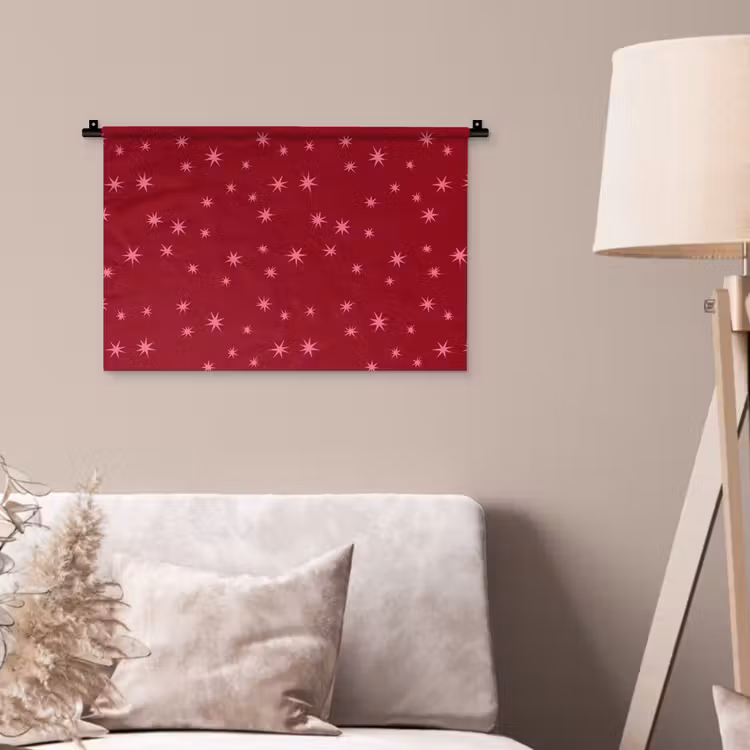 Wandkleed - Ster - Roze - Kerst - Rood — 2