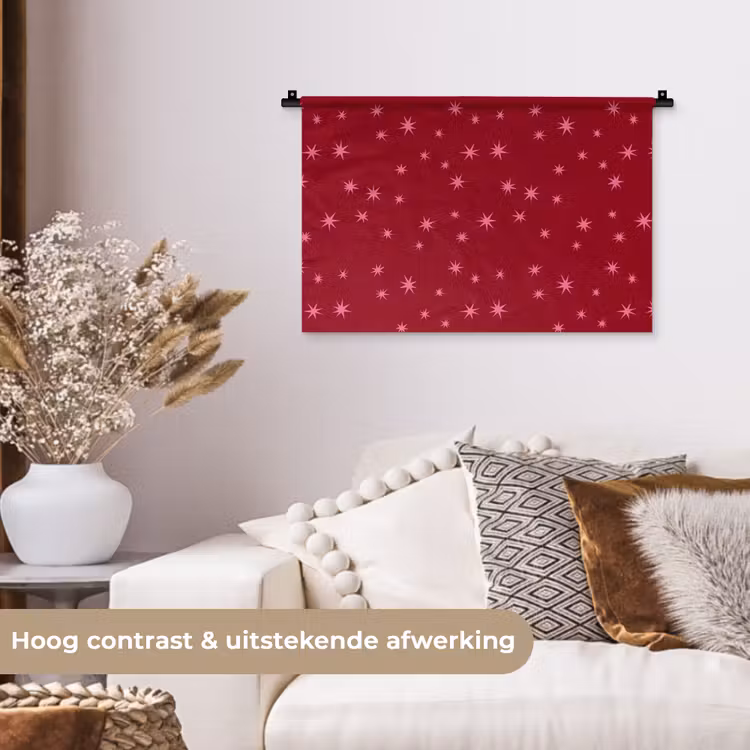 Wandkleed - Ster - Roze - Kerst - Rood — 4