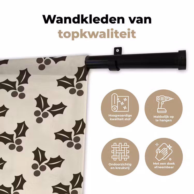Wandkleed - Hult - Bruin - Kerst — 3