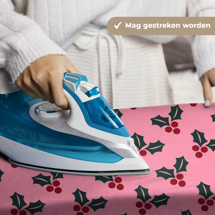 Wandkleed - Roze - Kerst - Hulst — 6