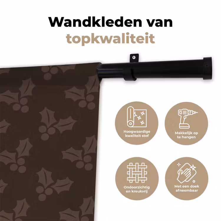 Wandkleed - Kerst - Hulst - Bruin — 3