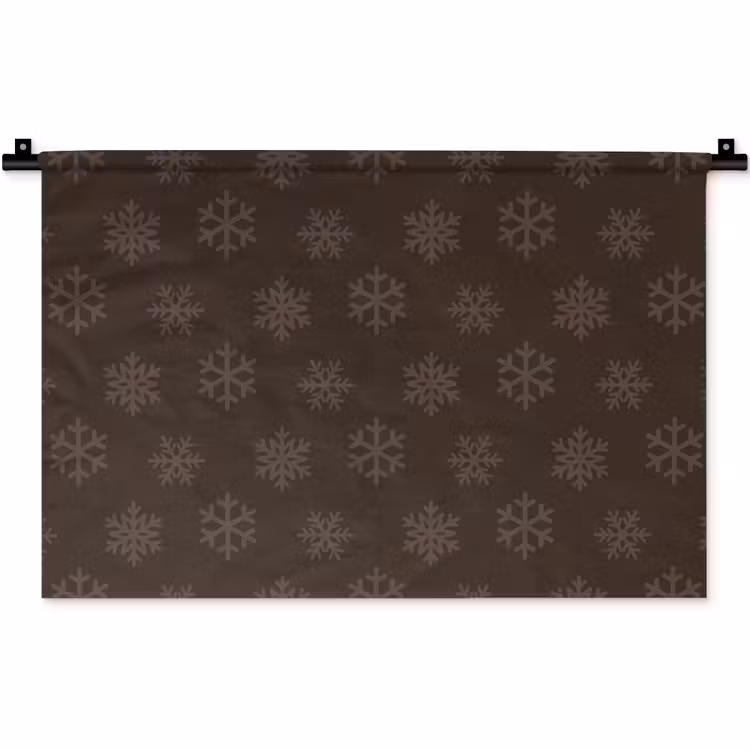 Wandkleed - Sneeuwvlok - Bruin - Kerst — 1