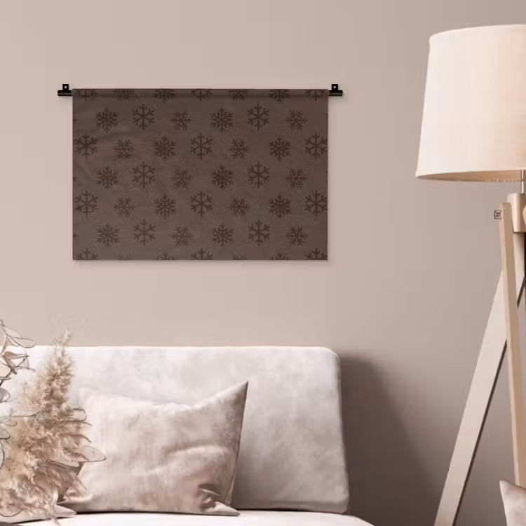 Wandkleed - Sneeuwvlok - Kerst - Bruin — 2