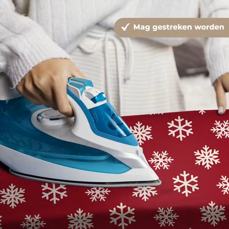 Wandkleed - Sneeuwvlok - Rood - Wit - Kerst — 6
