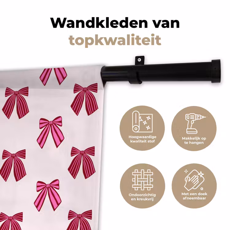 Wandkleed - Strikken - Kerst - Roze — 3