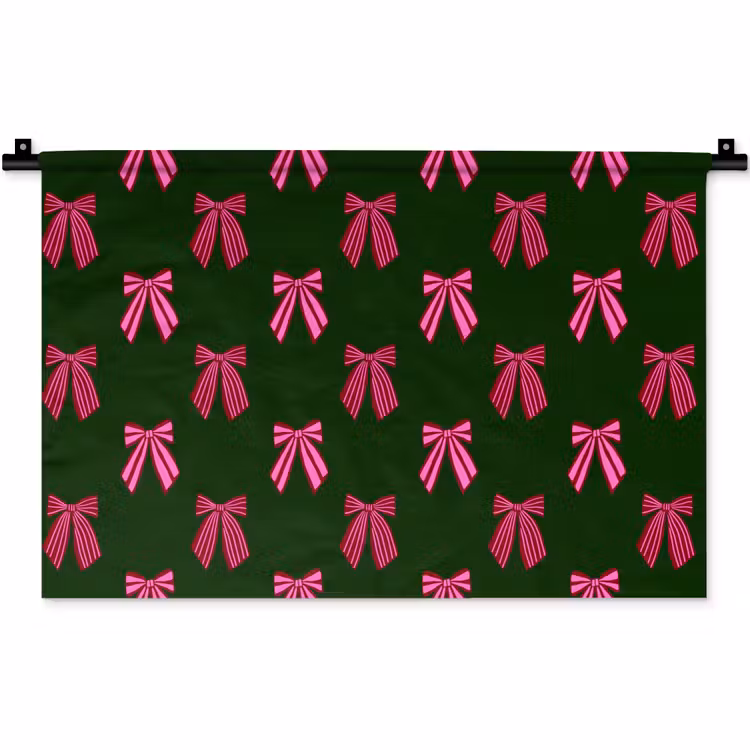 Wandkleed - Strikken - Kerst - Roze - Groen — 1