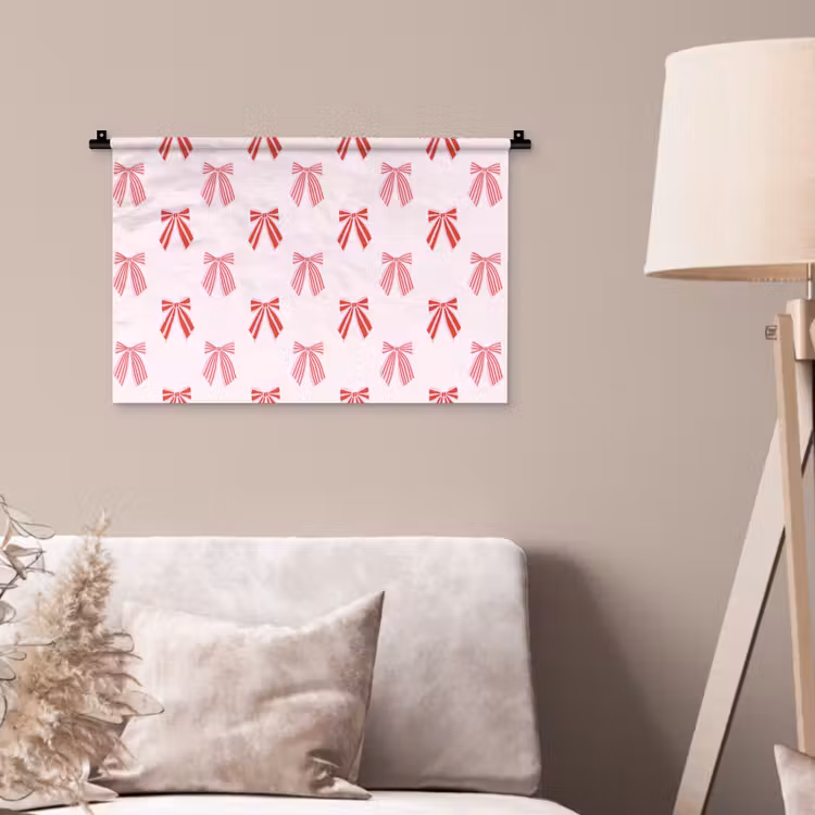 Wandkleed - Strikken - Kerst - Roze - Rood — 2