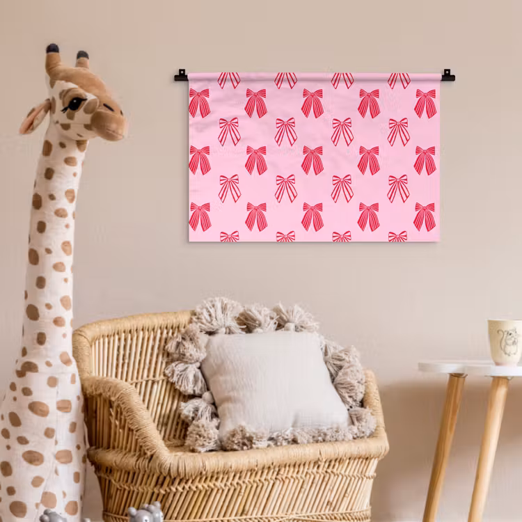 Wandkleed - Strikken - Kerstmis - Roze - Rood — 5