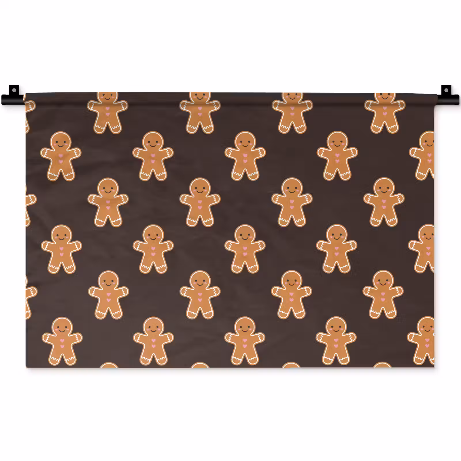 Wandkleed - Peperkoek - Bruin - Kerst — 1
