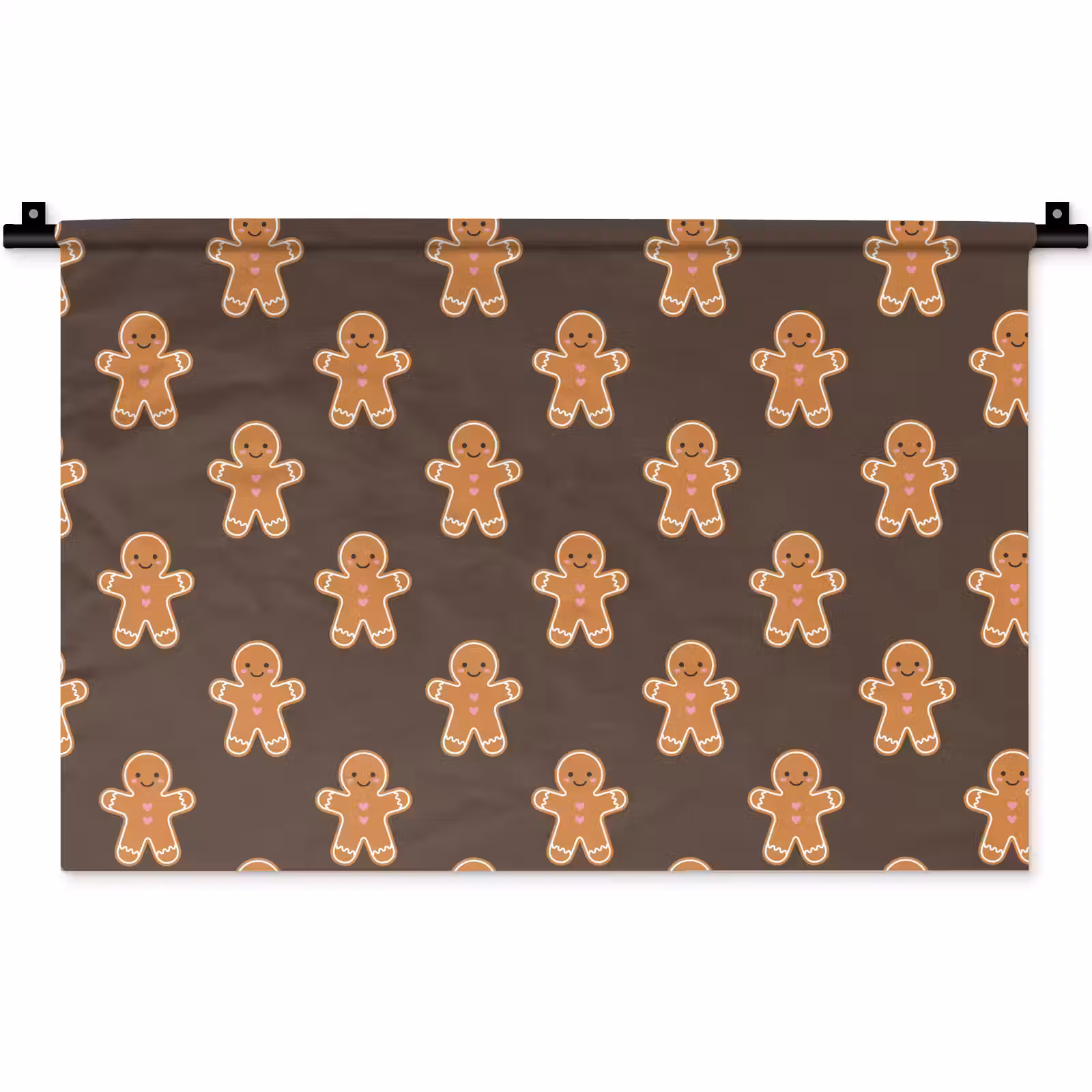 Wandkleed - Peperkoek - Kerst - Bruin — 1