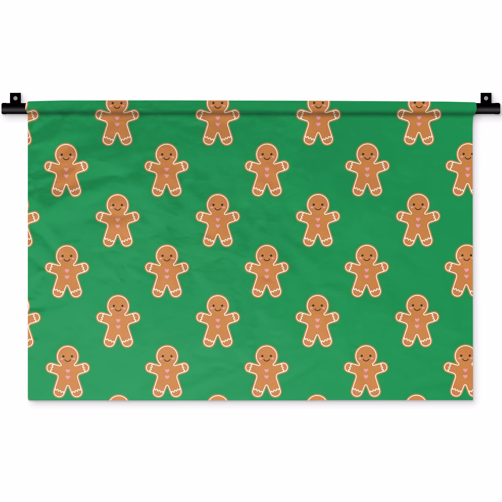 Wandkleed - Peperkoek - Kerst - Neon - Groen — 1
