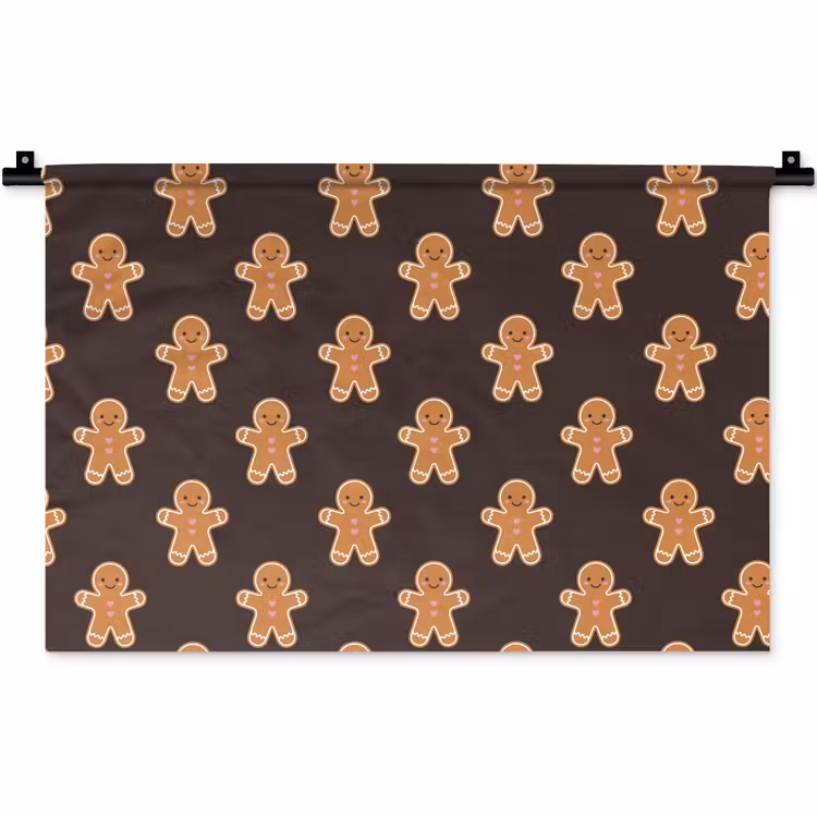 Wandkleed - Peperkoek - Bruin - Kerst — 1