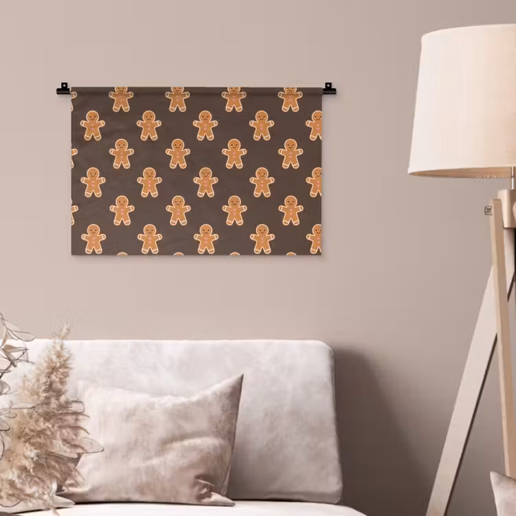 Wandkleed - Peperkoek - Kerst - Bruin — 2