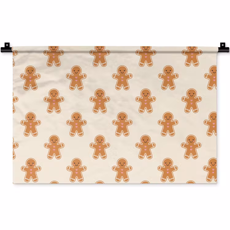 Wandkleed - Peperkoek - Kerst - Crème — 1