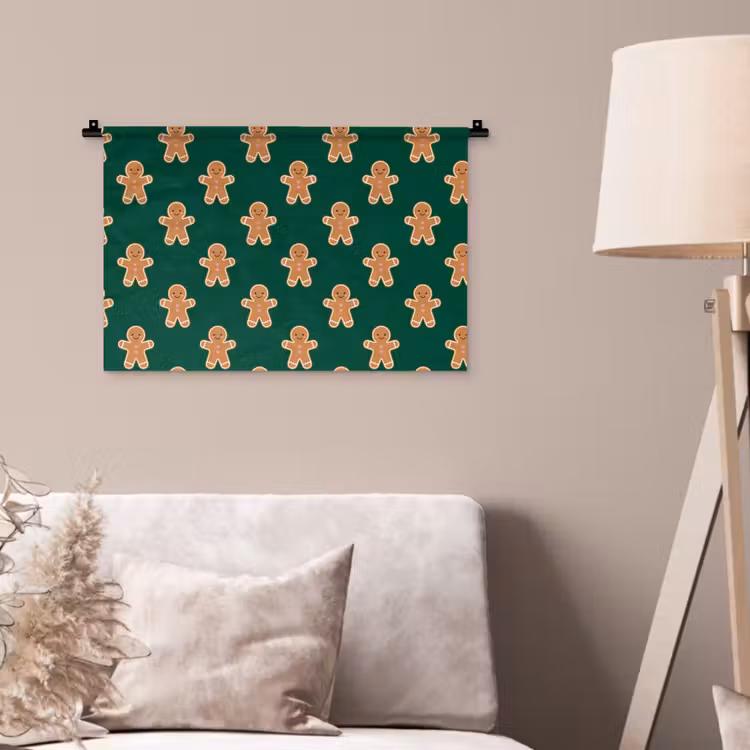 Wandkleed - Peperkoek - Kerst - Groen — 2
