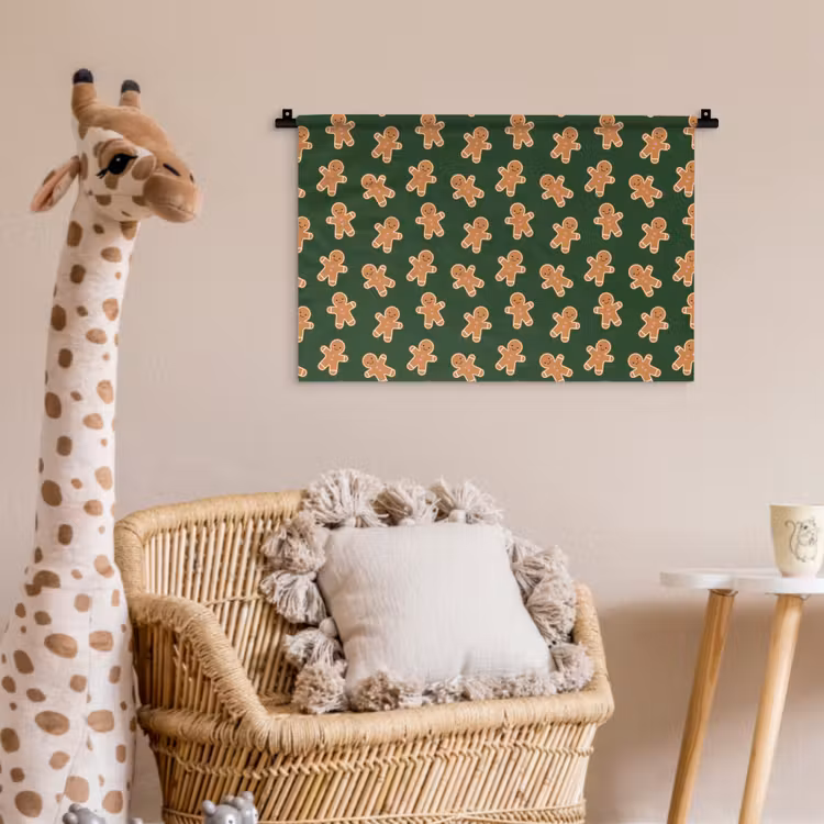 Wandkleed - Peperkoek - Kerst - Groen - Bruin — 5