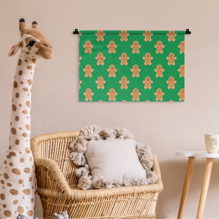 Wandkleed - Peperkoek - Kerst - Neon - Groen — 5