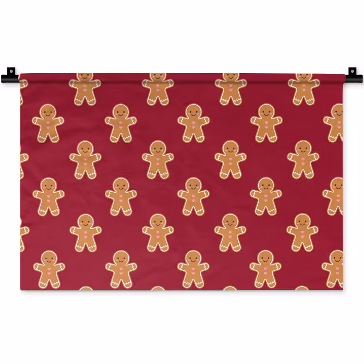 Wandkleed - Peperkoek - Kerst - Rood — 1