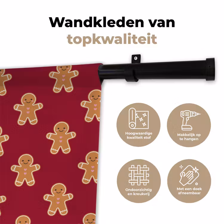 Wandkleed - Peperkoek - Kerst - Rood — 3