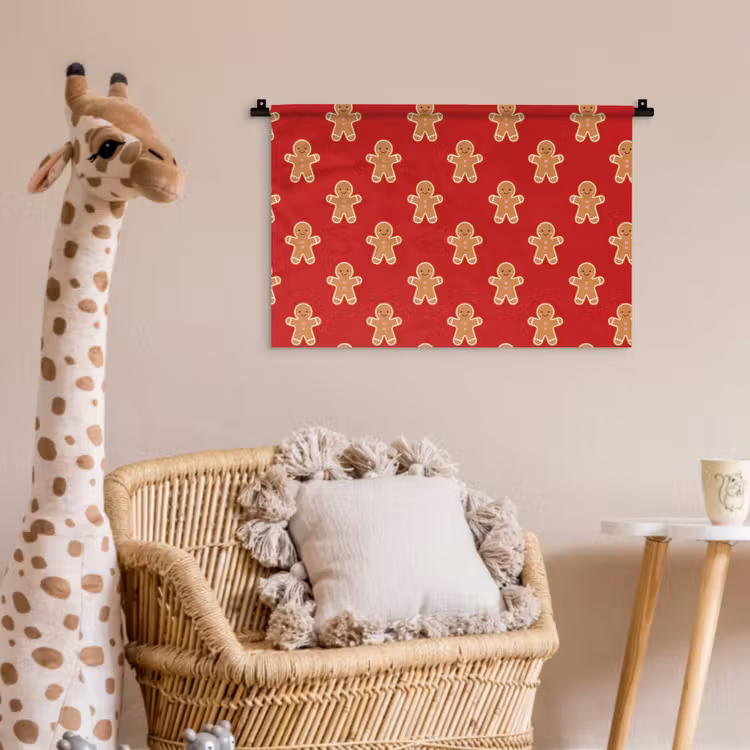 Wandkleed - Peperkoek - Kerst - Rood — 5