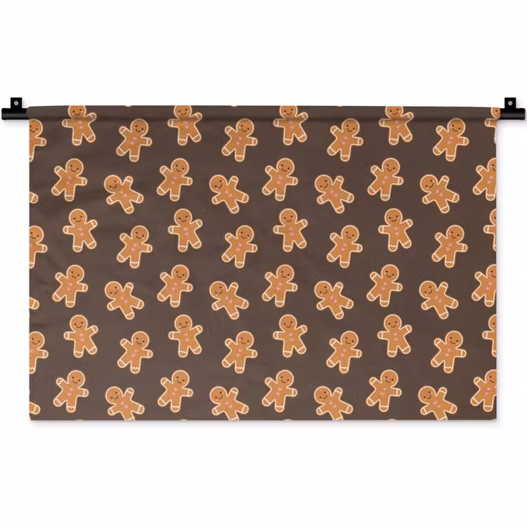 Wandkleed - Peperkoek - Kerstmis - Bruin — 1