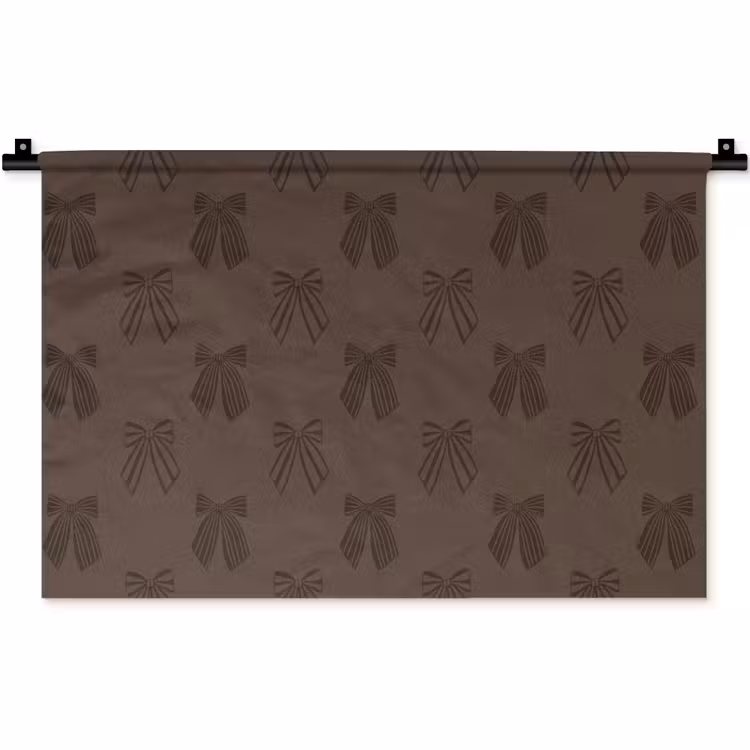 Wandkleed - Strikken - Kerst - Bruin — 1